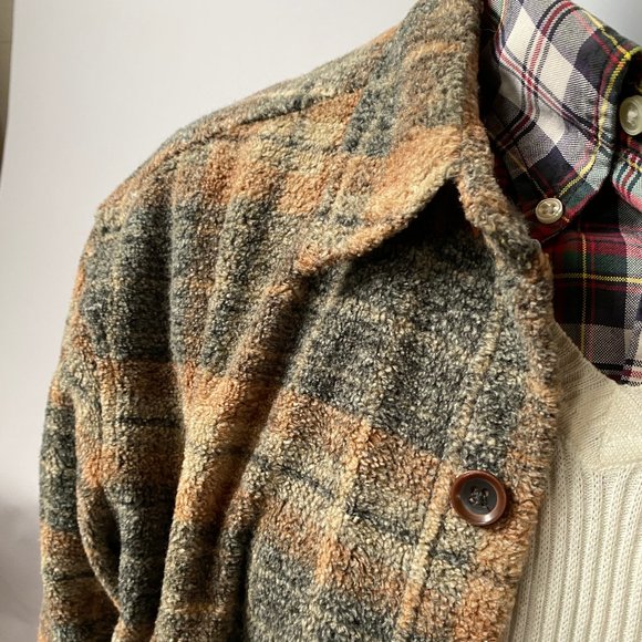 True Grit Plaid Fleece Button Down 